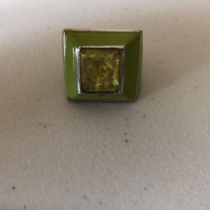 Chartreuse colored Oversized Ring